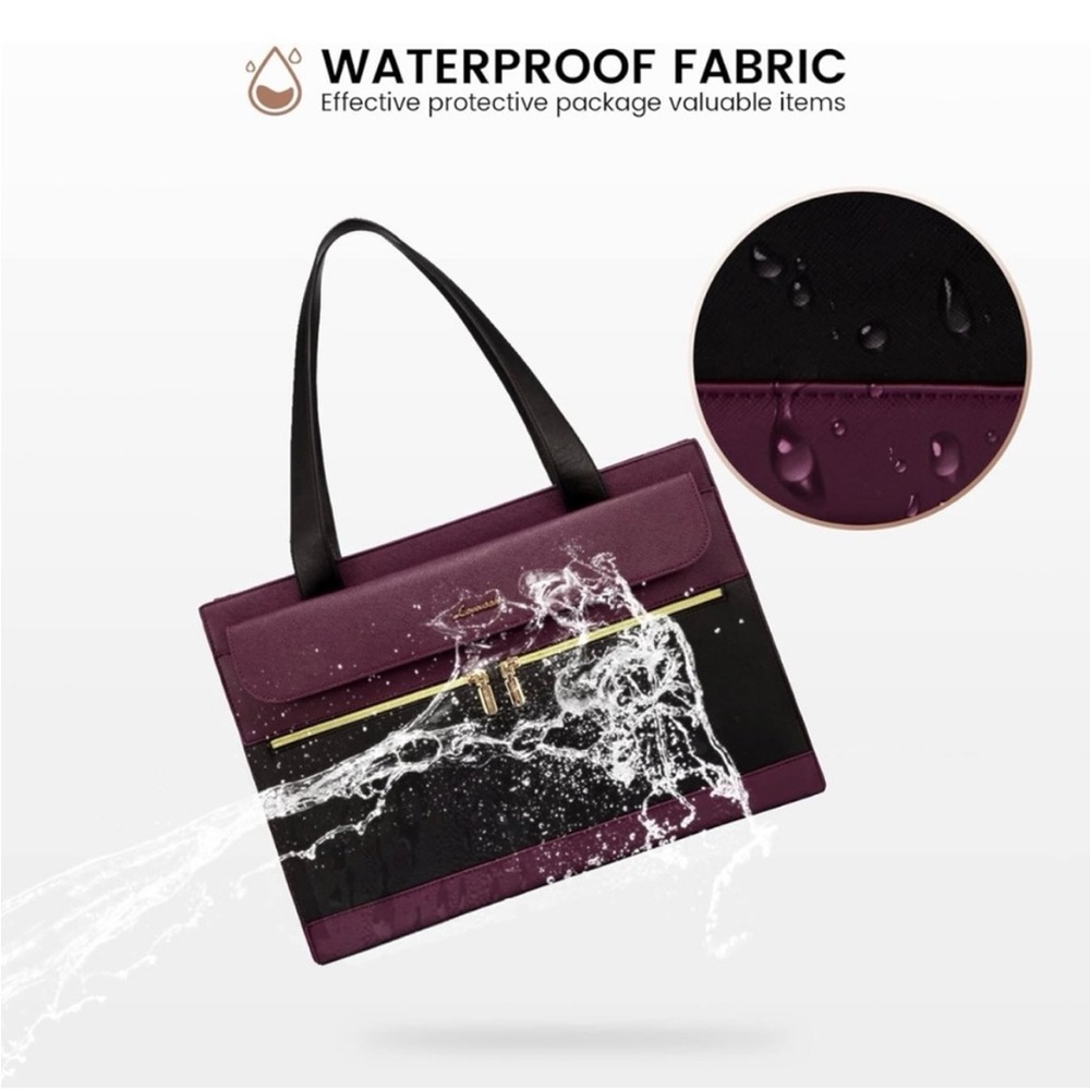 Lovevook Burgundy and Black Women's Lap Too Bag - Picture 9 of 10